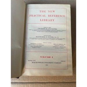 1913 New Practical Reference Library Vol. 1 - Torn - Rare Collectible
